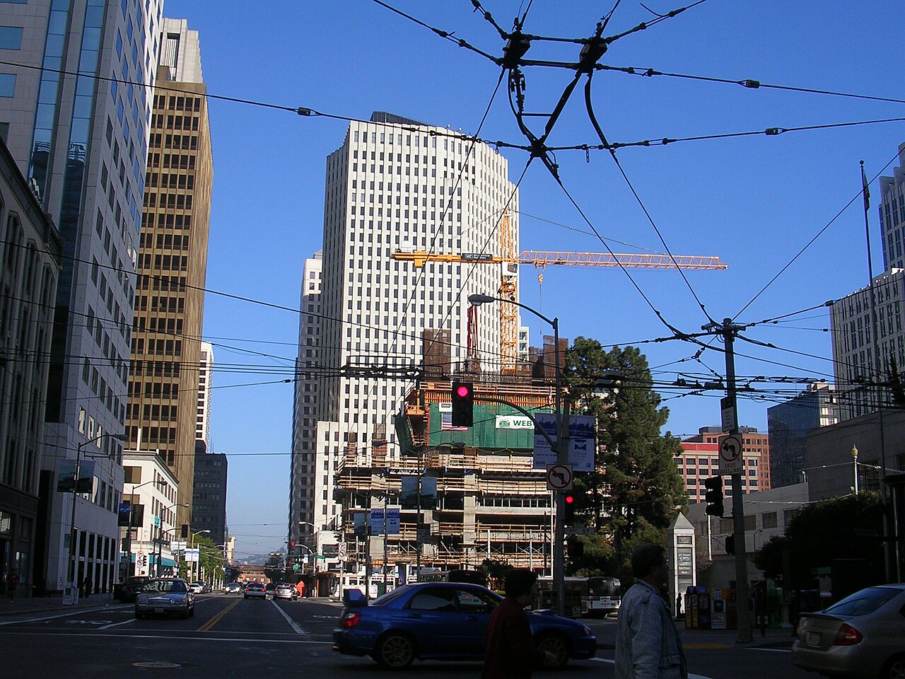 File photograph: The Millennium Tower (301 Mission Street) construction site and crane, SF