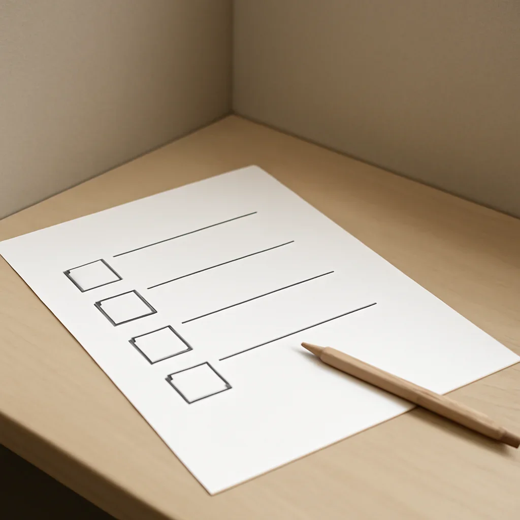 A ballot paper and pencil in a polling booth
