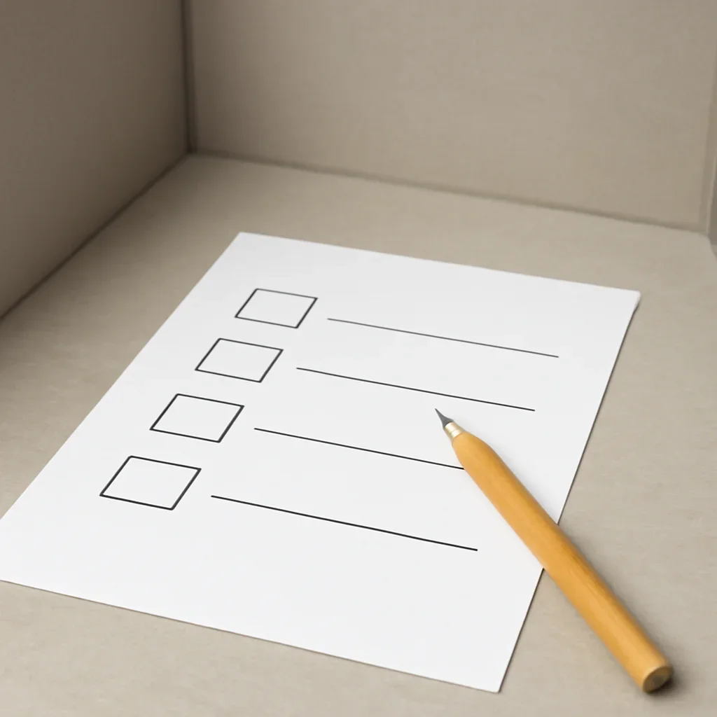 A ballot paper and pencil in a polling booth