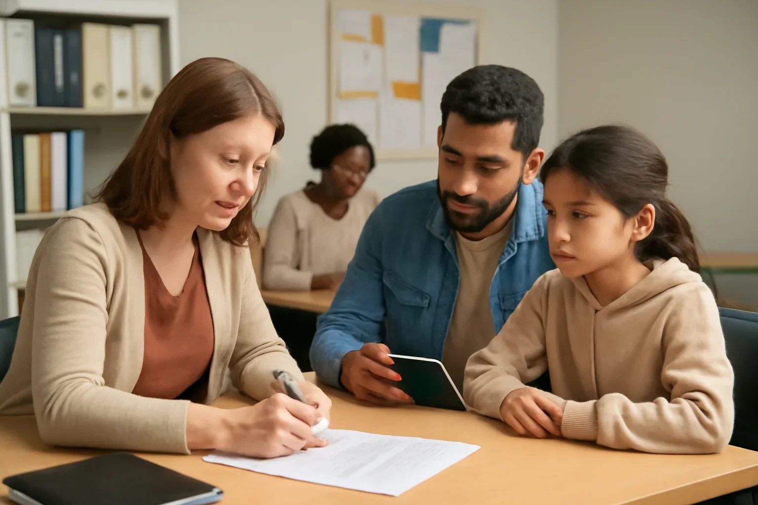 Community advice centre helping migrants and asylum seekers with documents and appointments